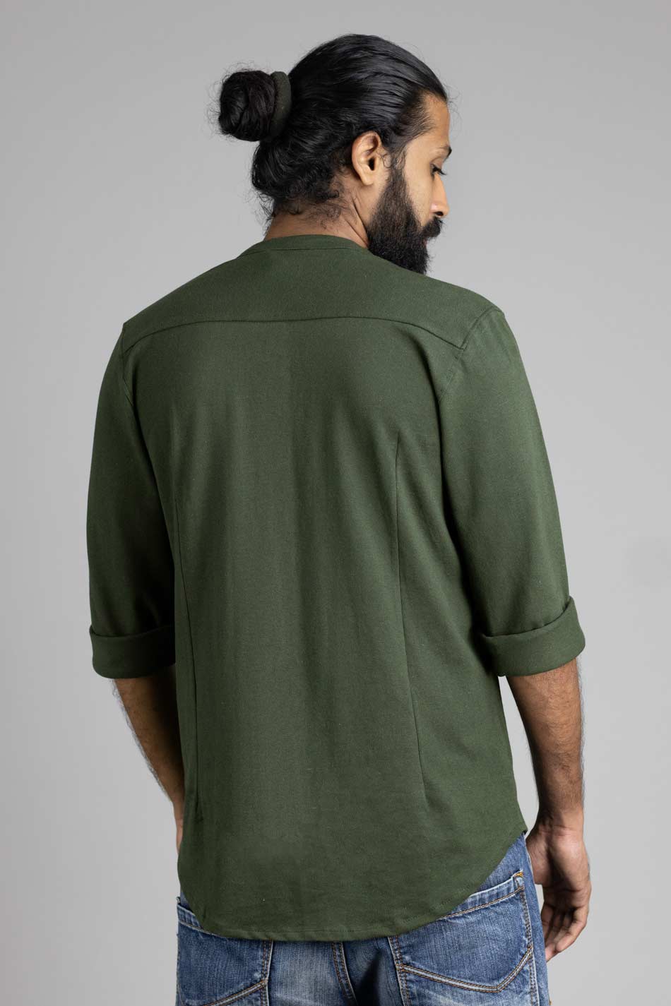 Hunter green marcella shirt for men ...